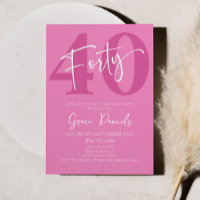 Rosa 40:e 40:e fyrtionde Födelsedagsfesten