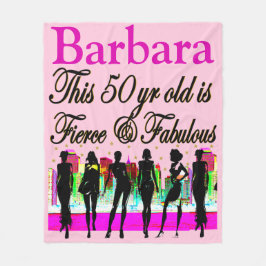 ROSA 50 OCH FABULÖS PERSONLIG FLEECE BLANKET