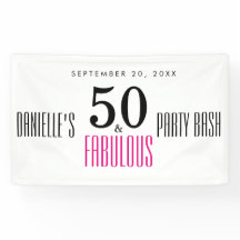 Rosa 50 och Fabulous Typography 50 Birthday