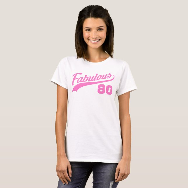 Rosa 80:e födelsedagen t shirt (Hel framsida)