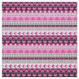Rosa 8-bitars Kärlek Hearts Tyg