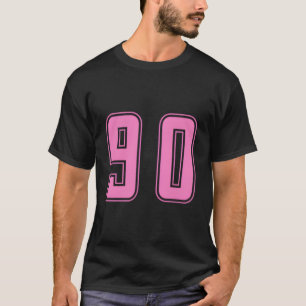 Rosa 90 Team Junior Sports numrerade enhetligt T Shirt