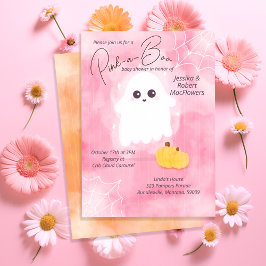 Rosa-a-Boo Halloween-inbjudningar till babyåkare Inbjudningar