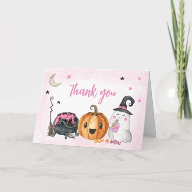 Rosa A Little Boo Baby Shower Tack Kort (Framsida)
