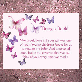Rosa A Little Butterfly Baby Shower Tilläggskort