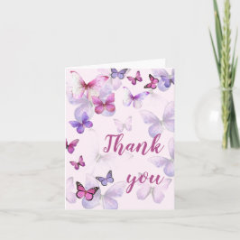 Rosa A Little Butterfly Blank Inside Inbjudan