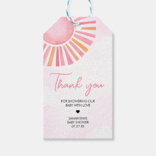 Rosa A Little Ray of Sunshine Favor Taggs Presentetikett