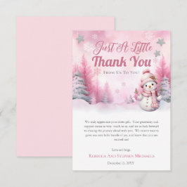 Rosa A Little Snowflake | Snö Girl Baby Shower Tack Kort