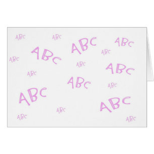 ROSA ABC HÄLSNINGSKORT
