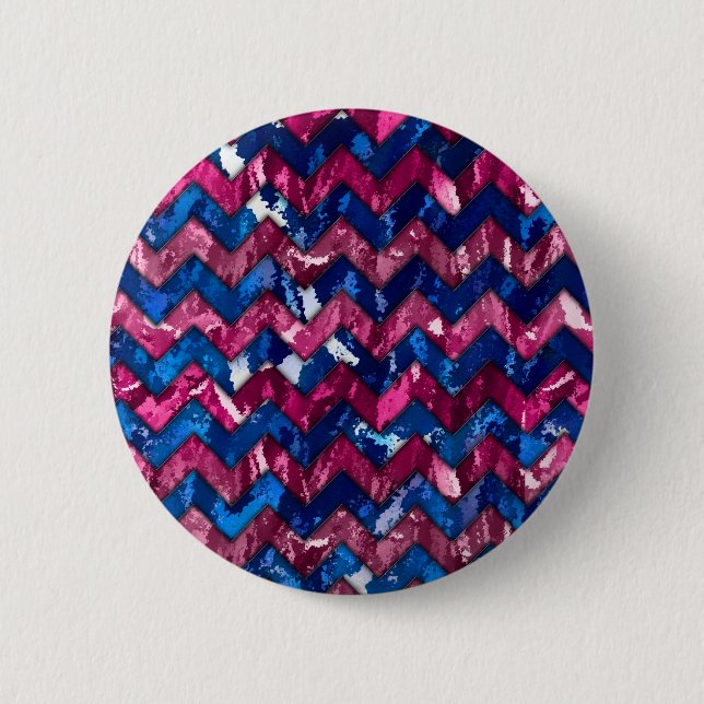 Rosa Abstrakt Art Chevron Design Knapp (Framsida)