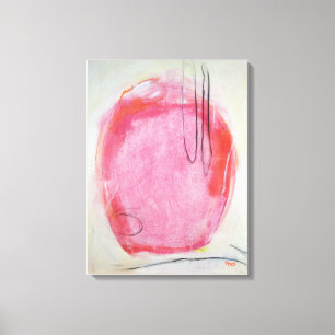 Rosa Abstrakt Art-målning Canvastryck