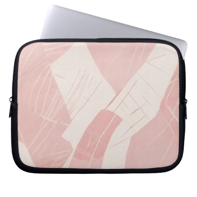 Rosa abstrakt batik laptop fodral (Framsidan)
