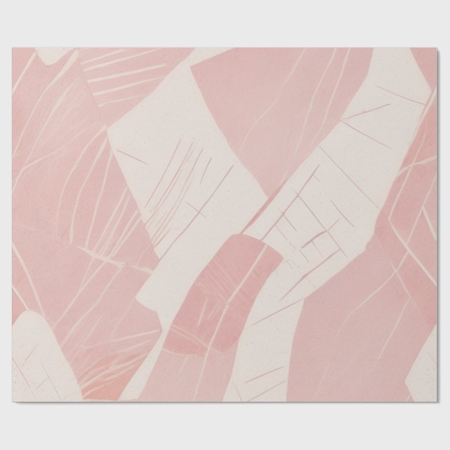 Rosa abstrakt batik presentpapper (Platt)