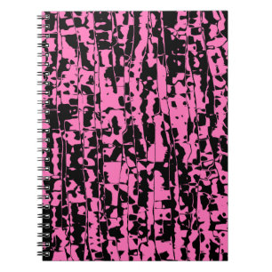 Rosa Abstrakt Crackle Anteckningsbok Med Spiral