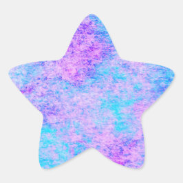Rosa Abstrakt design Stjärnformat Klistermärke