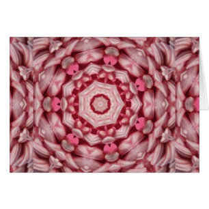 Rosa Abstrakt Fractal Mönster Hälsningskort