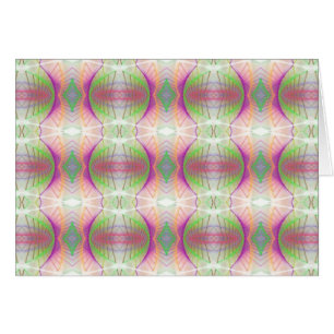 Rosa Abstrakt Fractal Mönster Hälsningskort