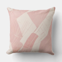 Rosa Abstrakt Geometrisk Kudde