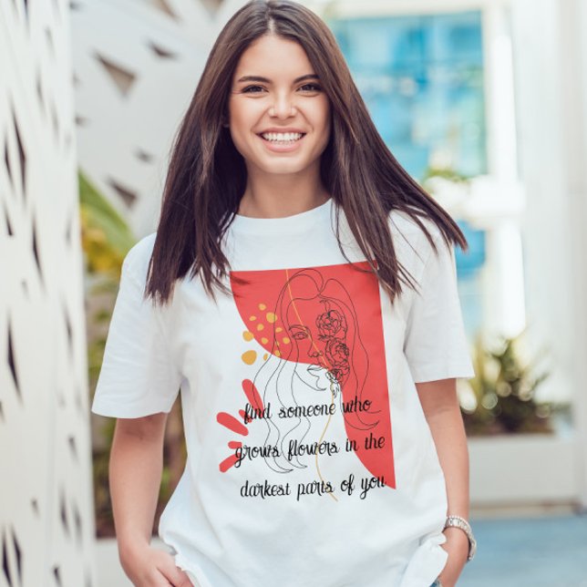 rosa abstrakt inspiration Kärlek citat om blommor T Shirt (Skapare uppladdad)