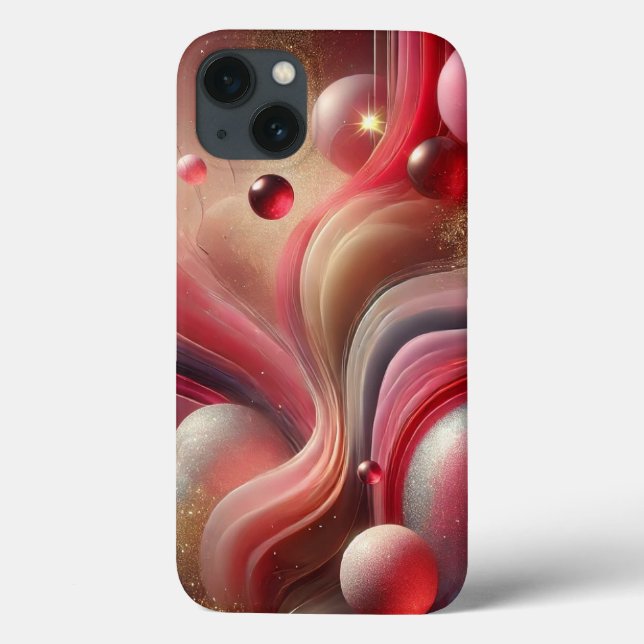 Rosa abstrakt iPhone-fodral (Baksida)