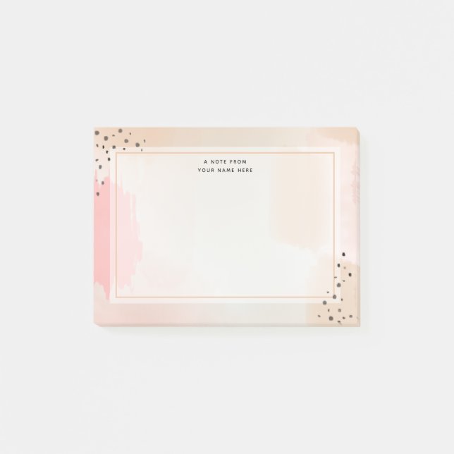 Rosa Abstrakt Post-it Block (Framsida)