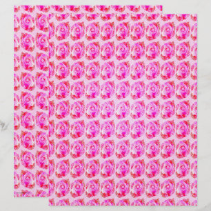 Rosa Abstrakt Ros Scrapbookspapper 2-Sidig Sida