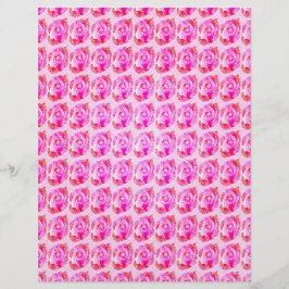 Rosa Abstrakt Rosor Bulk Scrapbook Papper Sidor Reklamblad