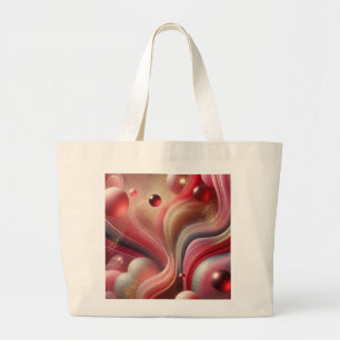 Rosa Abstrakt Tote Bag Jumbo Tygkasse