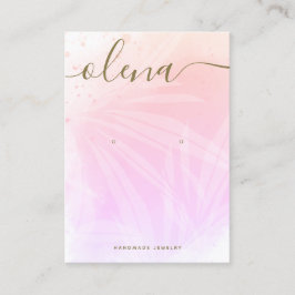 Rosa Abstrakt Vattenfärg Namnteckning skript Visitkort