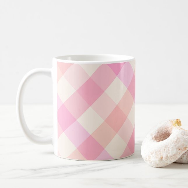 Rosa Abstrakt Vattenfärgad Söt Enkel  Kaffemugg (Med munk)