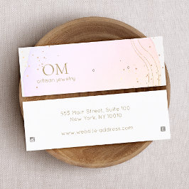 Rosa Abstrakt Vattenfärgsavläsning Visning Mini i Visitkort