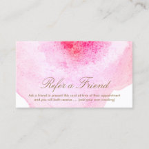 Rosa Abstrakt Watercolor Customer Referral