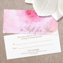 Rosa Abstrakt Watercolor Gift Certificate