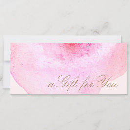 Rosa Abstrakt Watercolor Rosa Gift Certificate