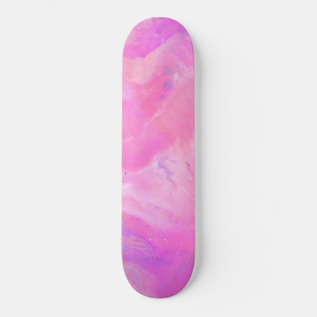 Rosa Acid Stain Mini Skateboard Bräda 18,5 Cm (Framsida)