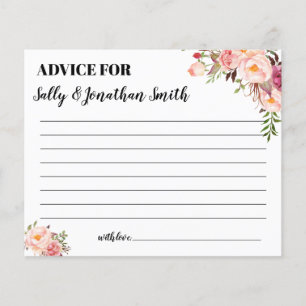 Rosa Adress for mamma and pappa duschingual Card