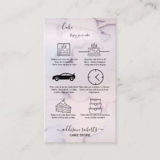 Rosa Aesthetic Cake Care Affärskort Visitkort