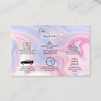 Rosa Aesthetic Cake Care Visitkort