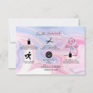 Rosa Aesthetic Candle Care Tack Kort