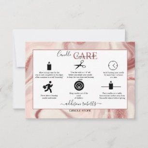 Rosa Aesthetic Candle Care Tack Kort