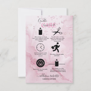 Rosa Aesthetic Candle Care Tack Kort