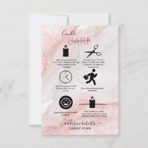 Rosa Aesthetic Candle Care Tack Kort