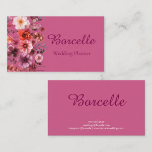 Rosa Aesthetic Identity Bröllopsfixaren Visitkort