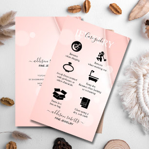 Rosa Aesthetic Jewelry Care Affärskort Visitkort