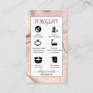 Rosa Aesthetic Jewelry Care Affärskort Visitkort