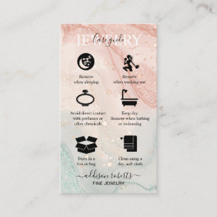 Rosa Aesthetic Jewelry Care Affärskort Visitkort