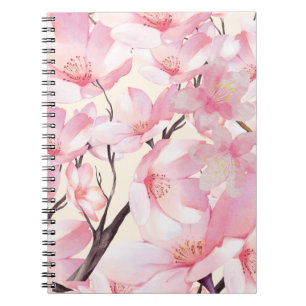 Rosa Aesthetic Sakura Cherry Blommar Rosa Flowers Anteckningsbok