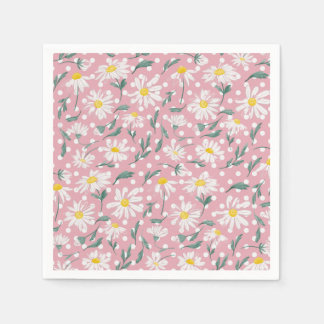 ROSA AESTHETIC VÅR BLOMMIGT DAISY DECOUPAGE PAPPERSSERVETT