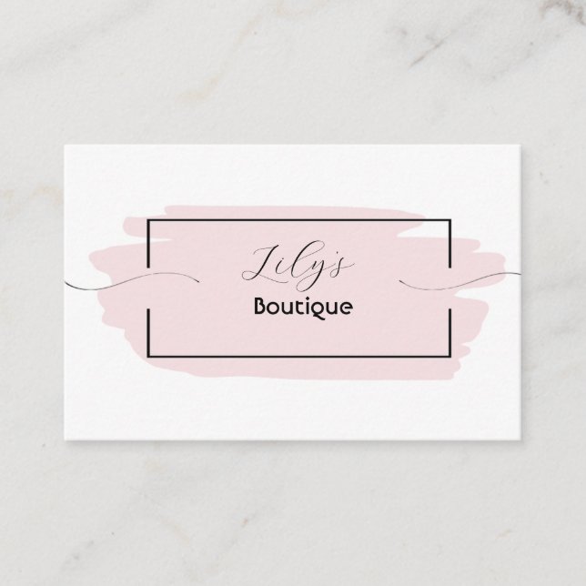 Rosa affärskort visitkort (Framsida)