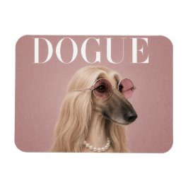 Rosa Afghan Hound Hund Covergirl Magnet